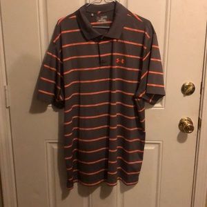 orange and grey polo